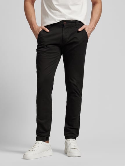 Tommy Jeans Slim Fit Chino aus Baumwoll-Mix Modell 'SCANTON' Black 4