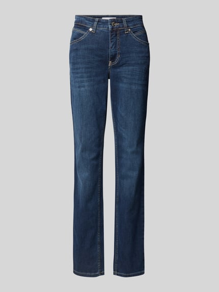 MAC Straight-fit jeans met stretchanteil model 'MELANIE' Donkerblauw - 2