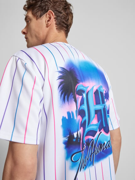 The Hundreds T-Shirt mit Knopfleiste Modell 'PALMS' Weiss 3