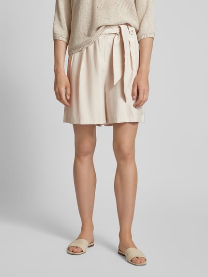 COMMA Korte loose fit broek met cargozak Zand - 4