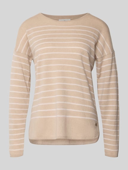 Fynch-Hatton Strickpullover mit überschnittenen Schultern Beige 2