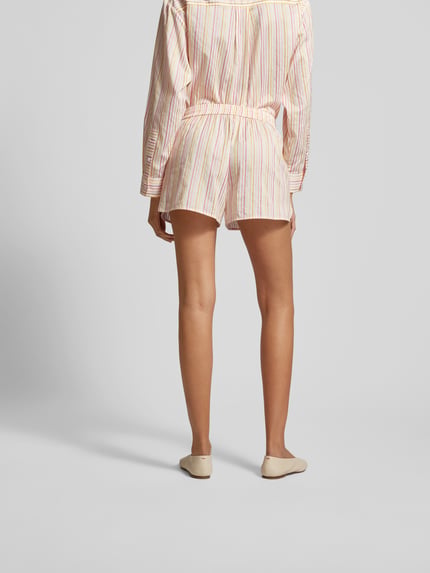 Lala Berlin Short met streepmotief Abrikoos gemêleerd - 5
