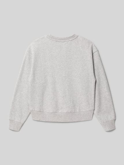 Garcia Sweatshirt met statementprint en ronde hals Middengrijs gemêleerd - 3