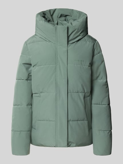 Mazine Regular fit gewatteerd jack met gevoerde opstaande kraag Rietgroen - 2