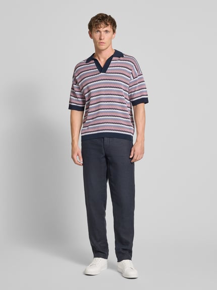 DRYKORN Oversized Poloshirt mit V-Ausschnitt Modell 'LAURENZZO' Rose 1