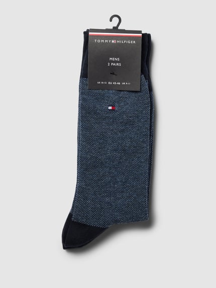 Tommy Hilfiger Socken mit Label-Details im 2er-Pack Modell 'Birdeye' Jeansblau 3