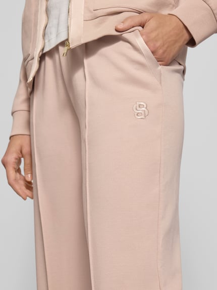 BOSS Regular Fit Sweathose aus Baumwoll-Mix Modell 'SHINY B' Beige 3