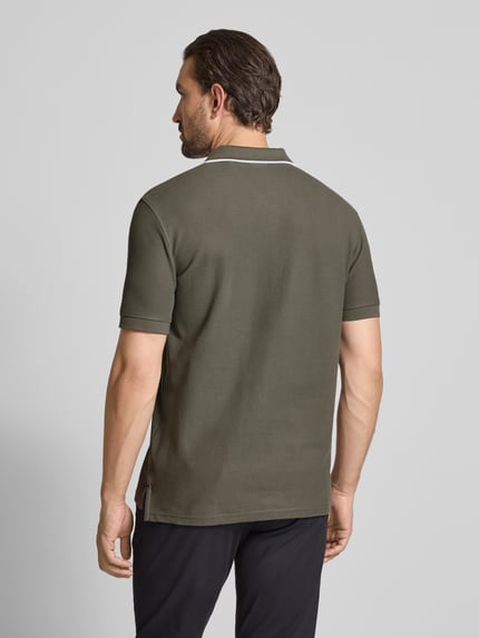 Christian Berg Men Regular Fit Poloshirt aus reiner Baumwolle Metallic Gruen 5