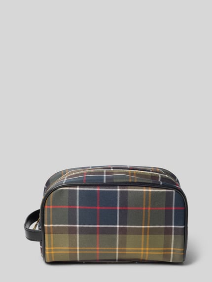 Barbour Kosmetyczka z naszywką z logo Khaki 3