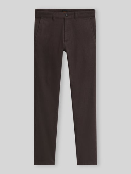 BOSS Orange Slim fit chino van katoenmix model 'Chino Slim 2' Donkerbruin - 2