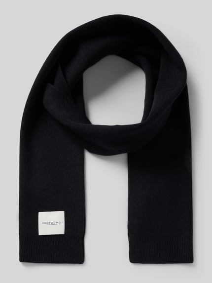 Profuomo Schal mit Label-Detail Marine 1