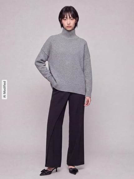 Weekend Max Mara Loose fit pullover van pure wol model 'BORGIA' Donkergrijs - 1