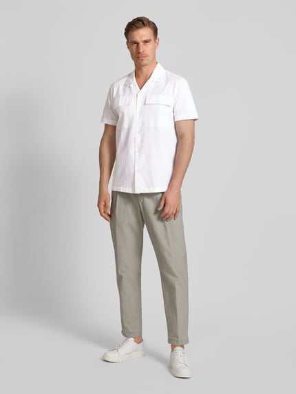 Michael Kors Relaxed Fit Freizeithemd mit Strukturmuster Weiss 1