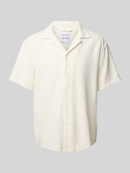 ONLY & SONS Vrijetijdsoverhemd met reverskraag, model 'LATHAM' Offwhite - 2
