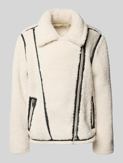 Christian Berg Woman Selection Jacke mit Teddyfell und Umlegekragen Offwhite 2