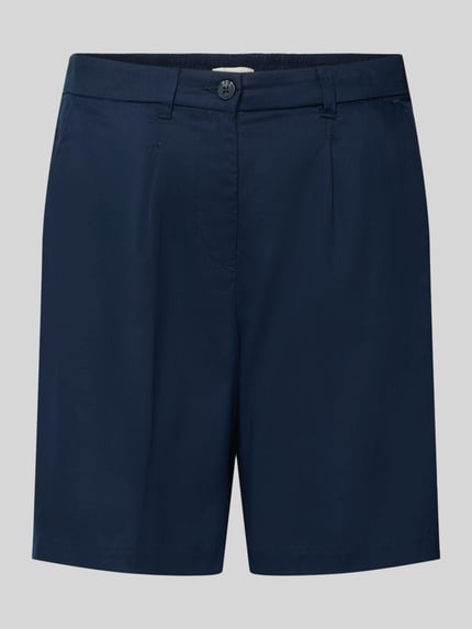 Tom Tailor Bermudy z lyocellu o kroju regular fit Granatowy 2