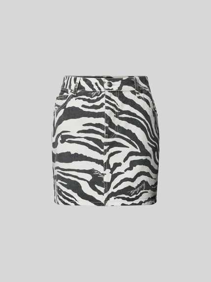ROTATE minirok met dierenprint Wit - 2