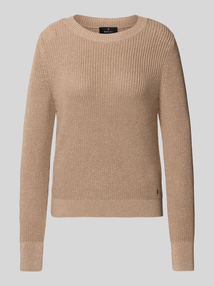 monari Gebreide pullover met ribboorden Lichtbruin - 2