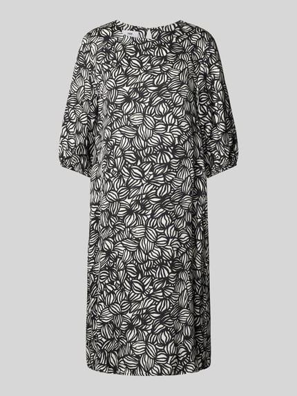 CINQUE Knielange jurk met ronde hals, model 'DAHLIO' Zwart - 2