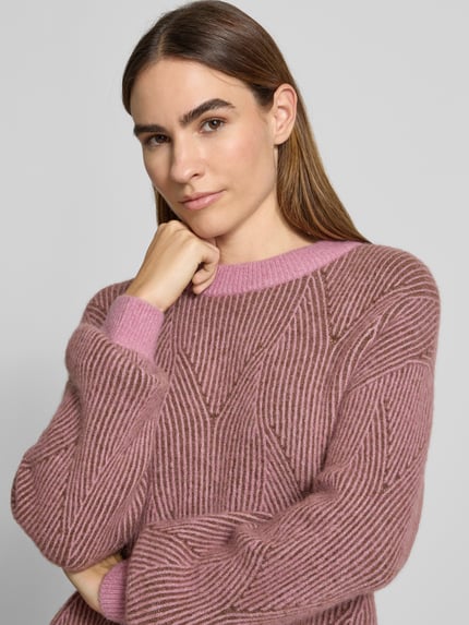 Fynch-Hatton Strickpullover aus Alpaka-Mix mit Rundhalsausschnitt Rose 3