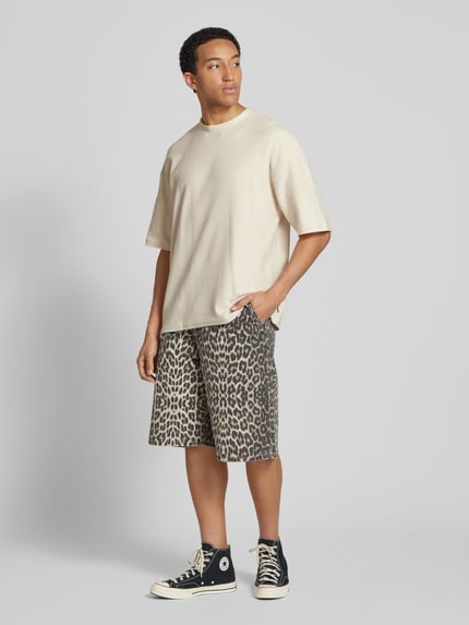 REVIEW T-Shirt mit Strukturmuster Ecru 1