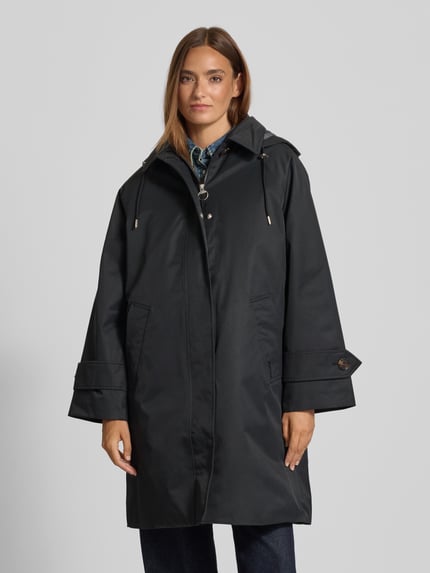 Barbour Płaszcz funkcyjny o kroju regular fit z mieszanki bawełny model „SADIE” Czarny 4