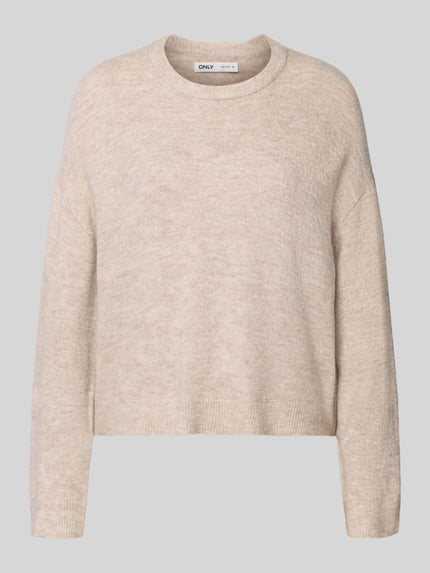 ONLY Regular Fit Strickpullover mit Rundhalsausschnitt Modell 'SIMONI' Offwhite 2