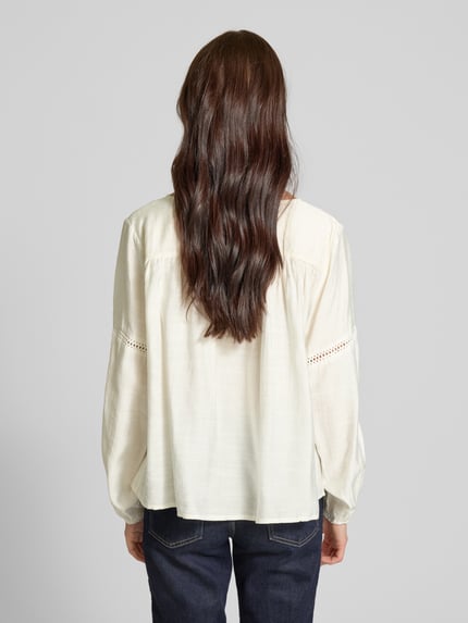 Moves Bluse mit Lochstickerei Modell 'Lilyana' Weiss 5