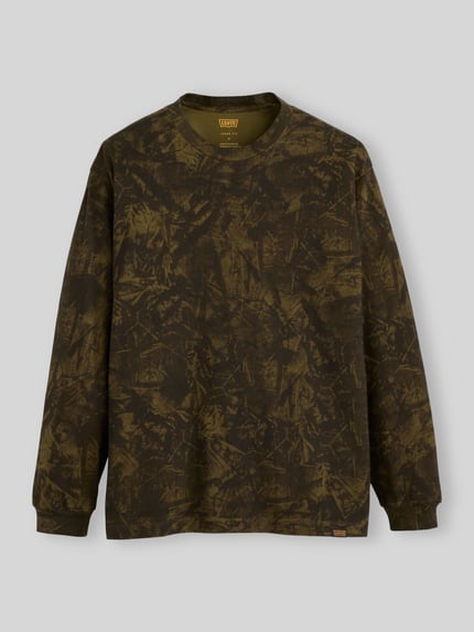 Levi's® Loose Fit Langarmshirt aus reiner Baumwolle Modell 'ALEIGH' Khaki 2