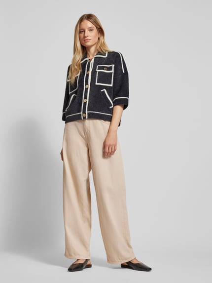 Essentiel Antwerp Wide Leg Jeans im 5-Pocket-Design Ecru 1