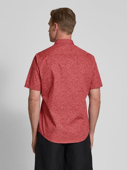 LERROS Regular fit vrijetijdsoverhemd met labelstitching Rood - 5