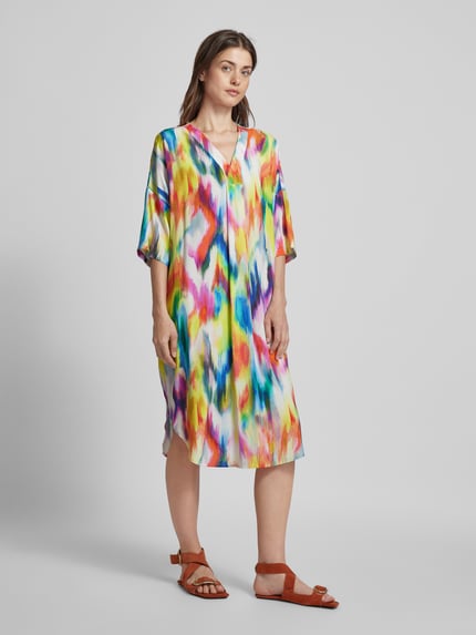Emily Van den Bergh Midikleid im Batik-Look GELB 1