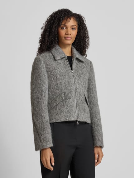 BOSS Regular fit jack van scheerwolmix model 'CAFIORE1' Lichtgrijs gemêleerd - 4