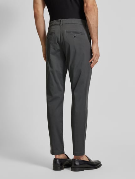 Selected Chinosy o kroju slim fit z mieszanki bawełny model 'MILES' Ciemnoszary 5