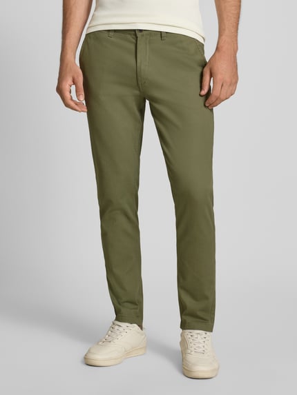 JACK & JONES Spodnie o kroju slim fit z wpuszczanymi kieszeniami model ‘MARCO’ Oliwkowy 4