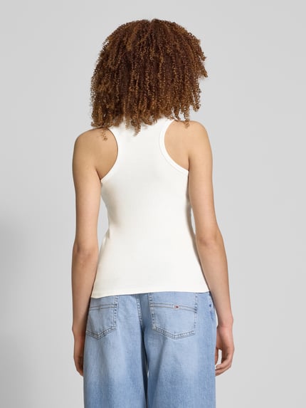 PIECES Regular Fit Tank Top in Rippoptik Modell 'RUKA' Offwhite 5