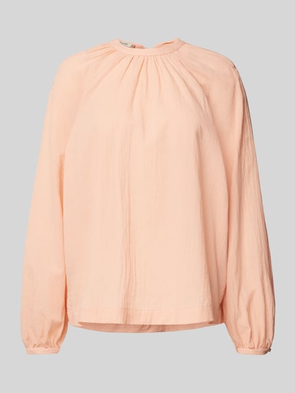 Scotch & Soda Regular fit blouse met druppelvormige hals Abrikoos - 2