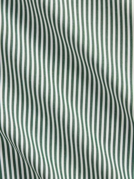 Produktfoto, grün-weißes Wzór w paski na całej powierzchni, glatte, leicht glänzende Popelina, Custom Fit Freizeithemd aus Baumwoll-Mix von Polo Ralph Lauren