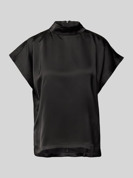 HUGO Bluzka o kroju slim fit z stójką model 'Caneli' Czarny 2