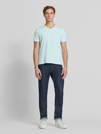 s.Oliver RED LABEL Regular Fit T-Shirt aus reiner Baumwolle Tuerkis 1