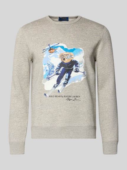 Polo Ralph Lauren Regular Fit Sweatshirt aus Baumwoll-Mix Hellgrau Melange 2
