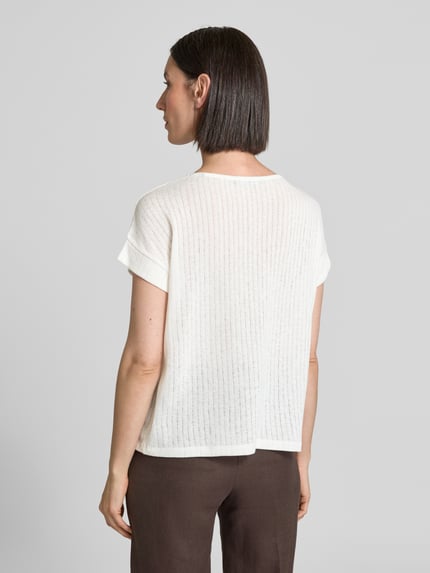 someday. Strickshirt mit Kappärmeln Modell 'Kanandi detail' Offwhite 5