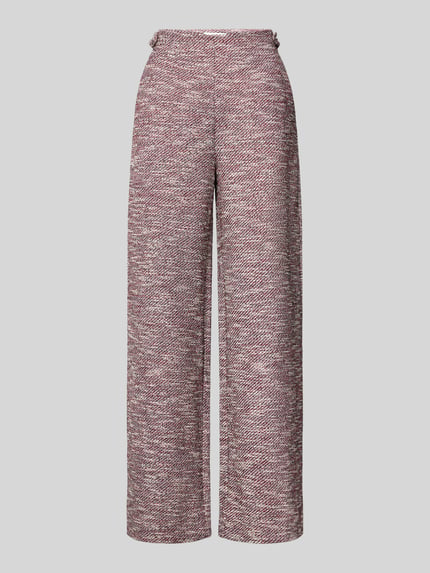 ICHI Wide Leg Hose in Bouclé-Optik Modell 'KATE' Pink 2