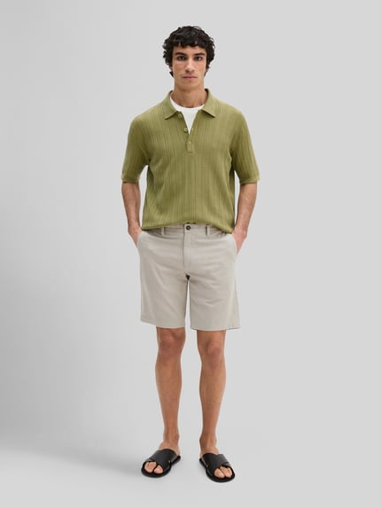 Marc O'Polo Regular Fit Bermuda aus Baumwoll-Elasthan-Mix Modell 'SALO' Beige 1