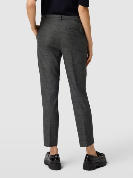 Jake*s Collection Stoffhose mit Gitterkaro Anthrazit 5