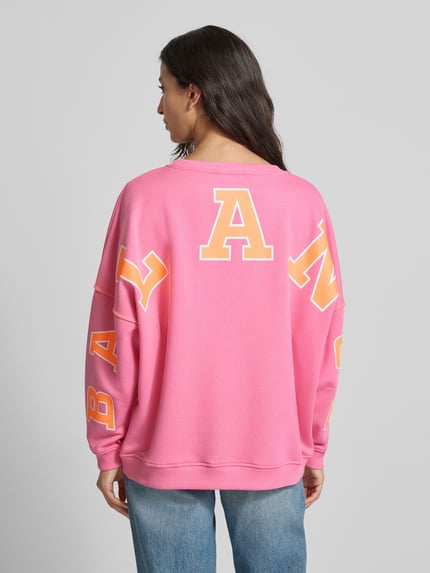 miss goodlife Oversized Sweatshirt aus reiner Baumwolle mit Statement-Print Rosa 5