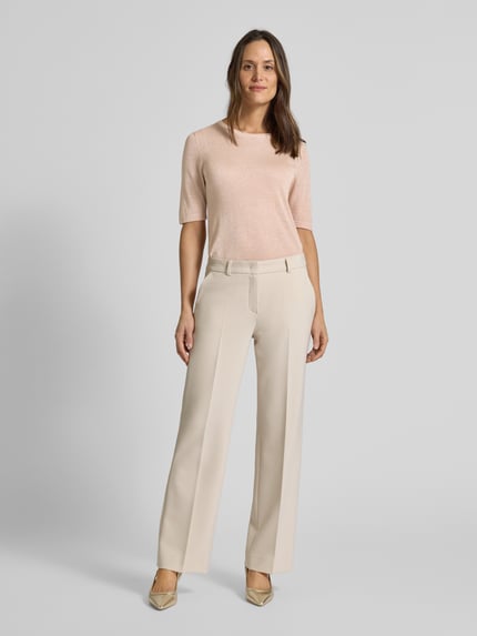Christian Berg Woman Selection Gebreide pullover met ribboorden Oudroze - 1