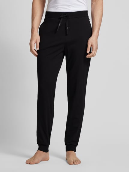 BOSS Sweatpants mit Label-Stitching Modell 'Mix&Match' Black 4