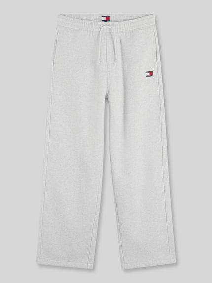 Tommy Jeans Regular Fit Sweatpants aus Baumwoll-Mix Hellgrau Melange 2