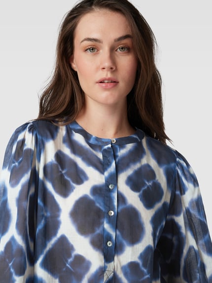 0039 Italy Bluse im Batik-Look Modell 'Anni' Marine 3